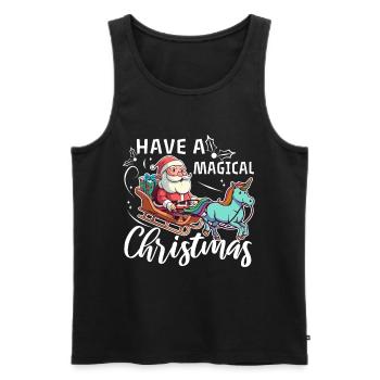 Have a magical christmas - Männer Premium Bio Tank Top - Schwarz - Vorne - Michal (187cm)