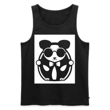 Funny Hamster with Sunglasses Hamsters - Men's Premium Organic Tank Top - black - Front - AI Model Male 178 light (178cm)