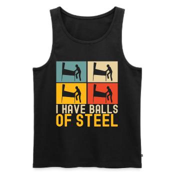 Pinball Flipper - Men's Premium Organic Tank Top - black - Front - AI Model Male 178 light (178cm)