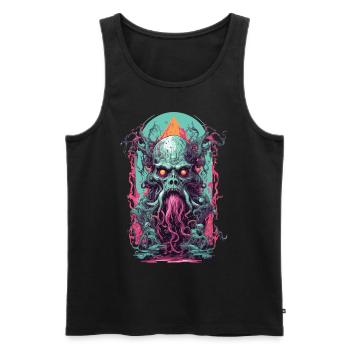 Underworld Demons Occult Horror Gothic Design - Men's Premium Organic Tank Top - black - Front - AI Model Male 178 light (178cm)
