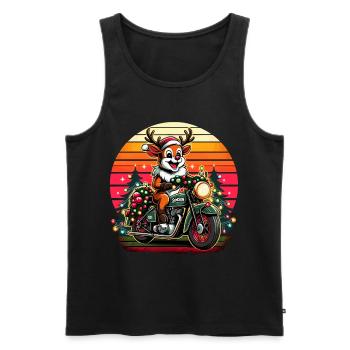 Simson S51 Enduro - Weihnachts - für Ihn lustiges - Männer Premium Bio Tank Top - Schwarz - Vorne - AI Model Male 178 light (178cm)