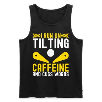 Pinball Flipper - Men's Premium Organic Tank Top - black - Front - AI Model Male 178 light (178cm)