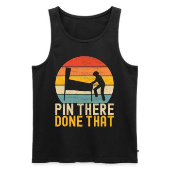 Pinball Flipper - Men's Premium Organic Tank Top - charcoal grey - Front - Alexander (188cm)