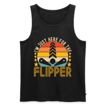 Pinball Flipper - Men's Premium Organic Tank Top - black - Front - AI Model Male 178 light (178cm)