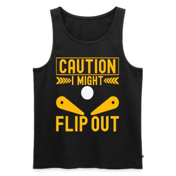 Pinball Flipper - Men's Premium Organic Tank Top - black - Front - AI Model Male 178 light (178cm)
