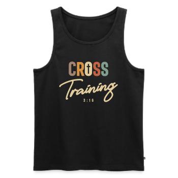 Cross Training 3:16 Workout Fitness Christian - Men's Premium Organic Tank Top - black - Front - Michal (187cm)