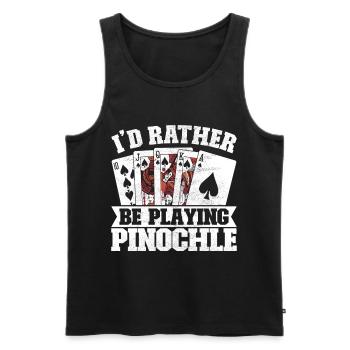 Binocular Pinochle - Men's Premium Organic Tank Top - black - Front - Michal (187cm)