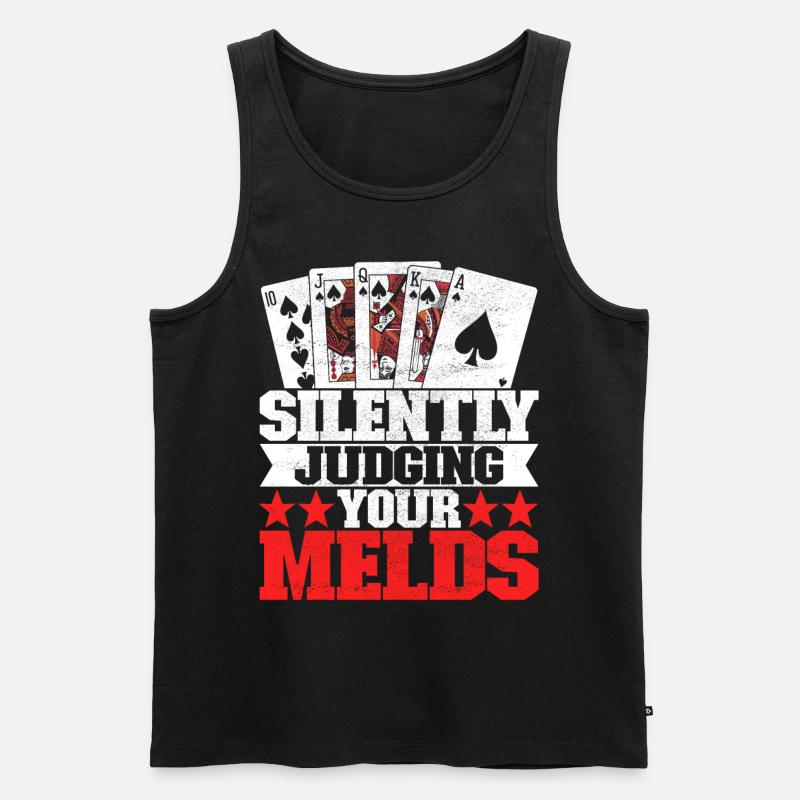 Binokel Pinochle - Männer Premium Bio Tank Top - Schwarz