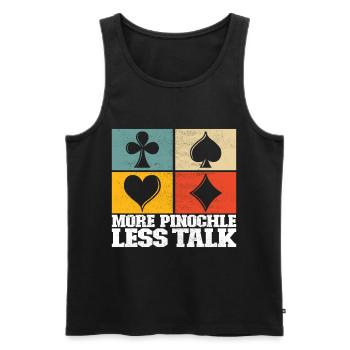 Binocular Pinochle - Men's Premium Organic Tank Top - black - Front - Michal (187cm)