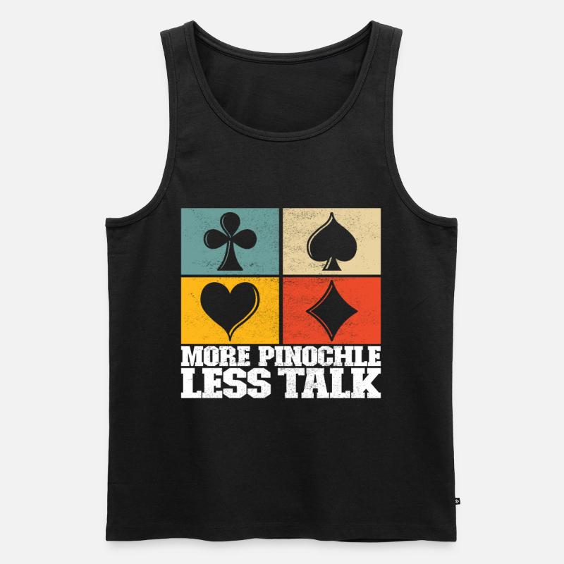 Binokel Pinochle - Männer Premium Bio Tank Top - Schwarz