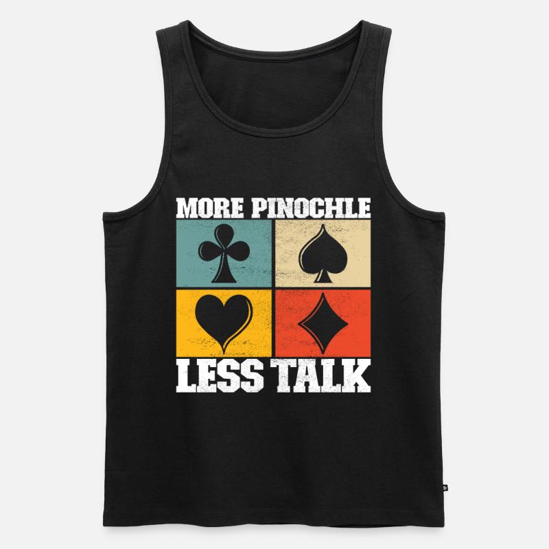 Binokel Pinochle - Männer Premium Bio Tank Top - Schwarz