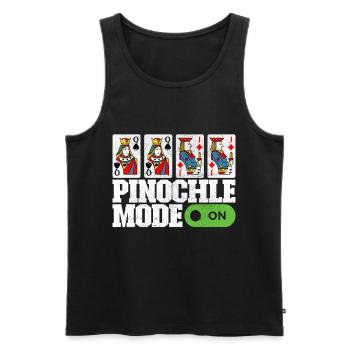 Binocular Pinochle - Men's Premium Organic Tank Top - black - Front - AI Model Male 178 light (178cm)