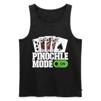 Binokel Pinochle - Men's Premium Organic Tank Top - black - Front - Michal (187cm)