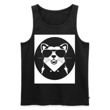 Ferret Wearing Sunglasses Cool Ferrets - Men's Premium Organic Tank Top - black - Front - Michal (187cm)