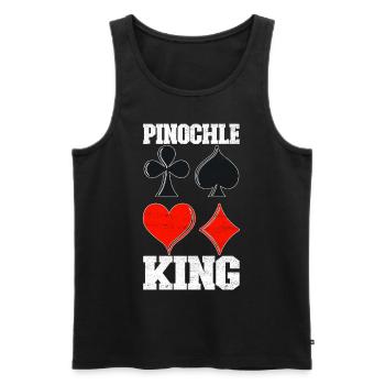 Binocular Pinochle - Men's Premium Organic Tank Top - black - Front - AI Model Male 178 light (178cm)