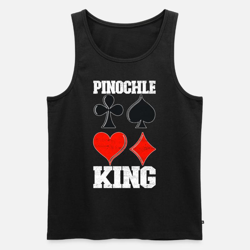 Binokel Pinochle - Männer Premium Bio Tank Top - Schwarz