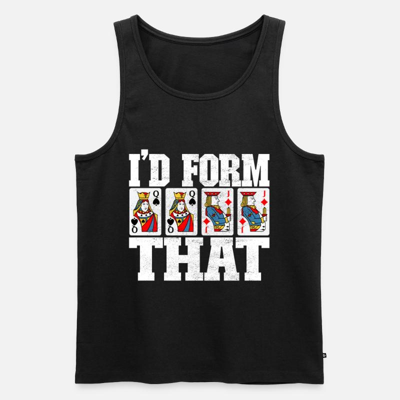 Binokel Pinochle - Männer Premium Bio Tank Top - Schwarz
