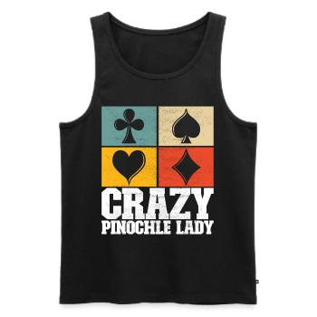 Binocular Pinochle - Men's Premium Organic Tank Top - black - Front - Michal (187cm)