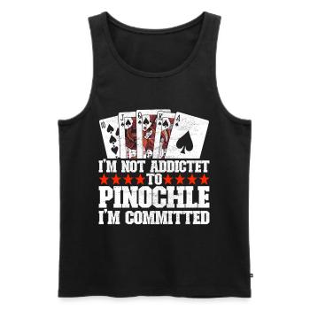 Binocular Pinochle - Men's Premium Organic Tank Top - black - Front - AI Model Male 178 light (178cm)