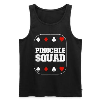 Binocular Pinochle - Men's Premium Organic Tank Top - black - Front - AI Model Male 178 light (178cm)