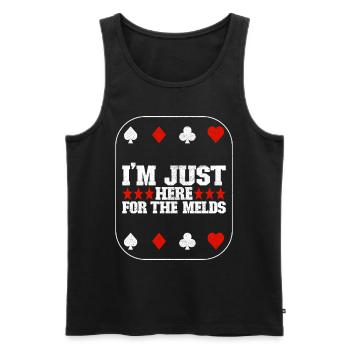 Binocular Pinochle - Men's Premium Organic Tank Top - black - Front - Michal (187cm)