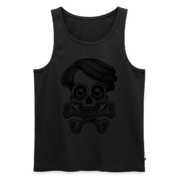 Femme Rock: Einzigartiges, süßes Hardrock-Shirt! - Männer Premium Bio Tank Top - Schwarz - Vorne - Michal (187cm)