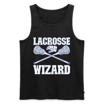 Crosse Joueurs de crosse - Débardeur bio Premium Homme - noir - Devant - Michal (187cm)