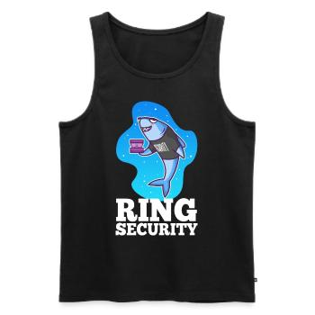 Ring Security Wedding - Men's Premium Organic Tank Top - black - Front - AI Model Male 178 light (178cm)