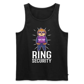 Ring Security Wedding - Männer Premium Bio Tank Top - Schwarz - Vorne - AI Model Male 178 light (178cm)