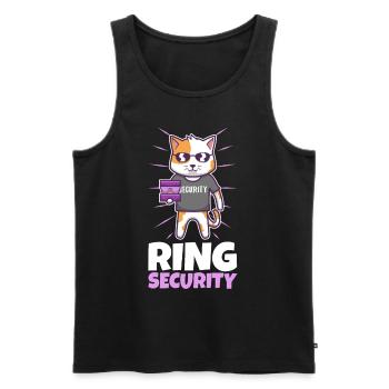 Ring Security Wedding - Männer Premium Bio Tank Top - Schwarz - Vorne - AI Model Male 178 light (178cm)