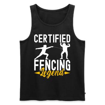 Fechten Fechtsport - Männer Premium Bio Tank Top - Schwarz - Vorne - AI Model Male 178 light (178cm)