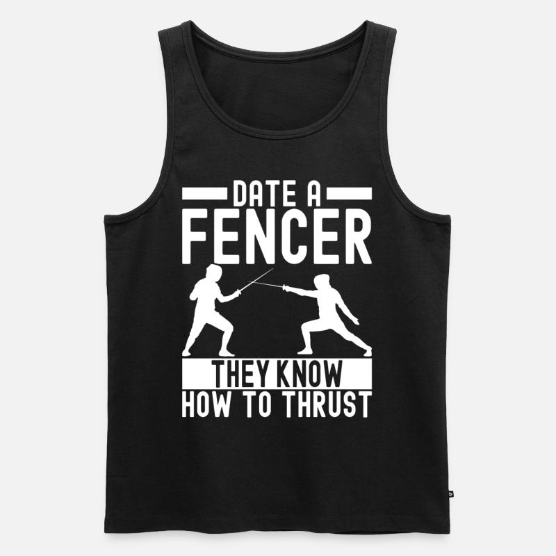 Fechten Fechtsport - Männer Premium Bio Tank Top - Schwarz