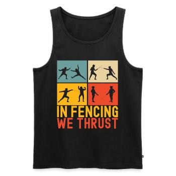 Fechten Fechtsport - Männer Premium Bio Tank Top - Schwarz - Vorne - AI Model Male 178 light (178cm)