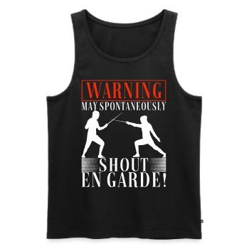 Fechten Fechtsport - Männer Premium Bio Tank Top - Schwarz - Vorne - AI Model Male 178 light (178cm)