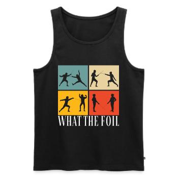Fechten Fechtsport - Männer Premium Bio Tank Top - Schwarz - Vorne - AI Model Male 178 light (178cm)