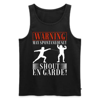 Fechten Fechtsport - Männer Premium Bio Tank Top - Schwarz - Vorne - AI Model Male 178 light (178cm)