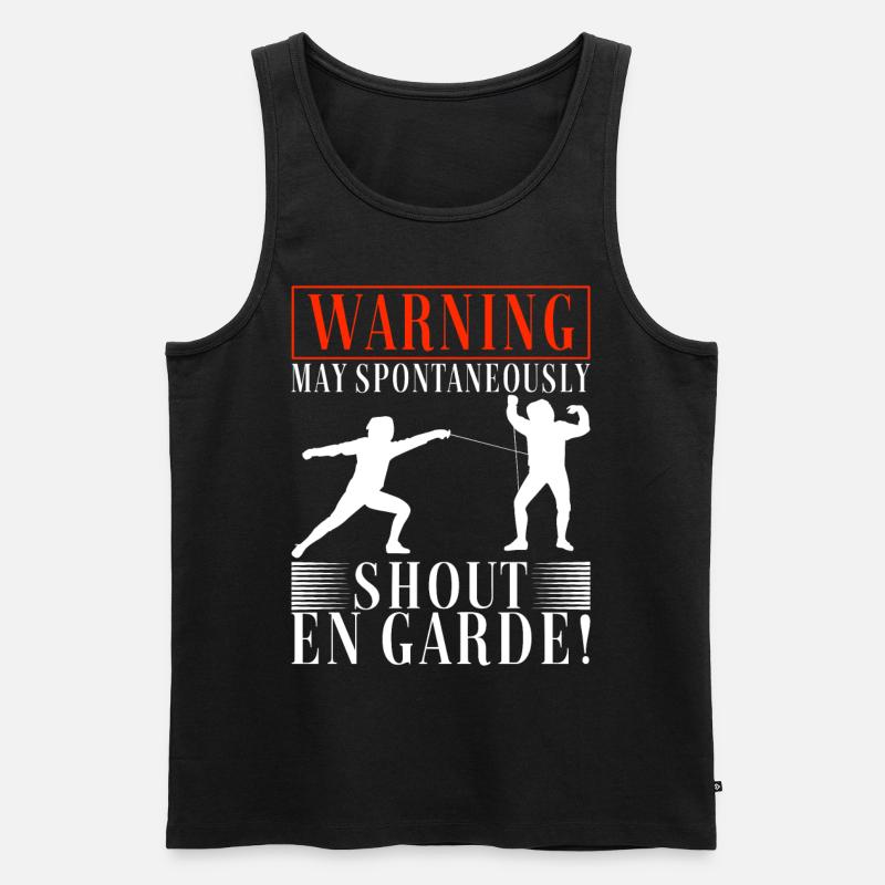Fechten Fechtsport - Männer Premium Bio Tank Top - Schwarz