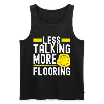 Tiler Floor Layer - Men's Premium Organic Tank Top - black - Front - AI Model Male 178 light (178cm)