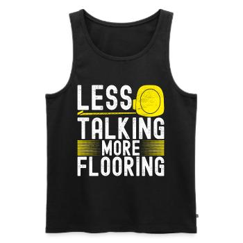 Tiler Floor Layer - Men's Premium Organic Tank Top - black - Front - AI Model Male 178 light (178cm)