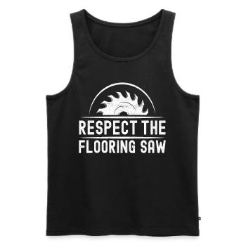 Tiler Floor Layer - Men's Premium Organic Tank Top - black - Front - AI Model Male 178 light (178cm)