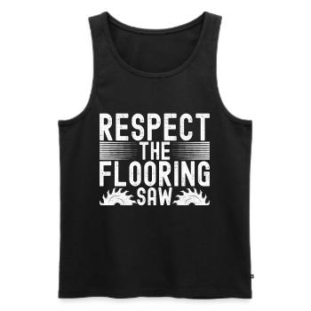 Tiler Floor Layer - Men's Premium Organic Tank Top - black - Front - AI Model Male 178 light (178cm)