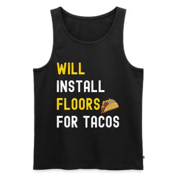Tiler Floor Layer - Men's Premium Organic Tank Top - black - Front - AI Model Male 178 light (178cm)