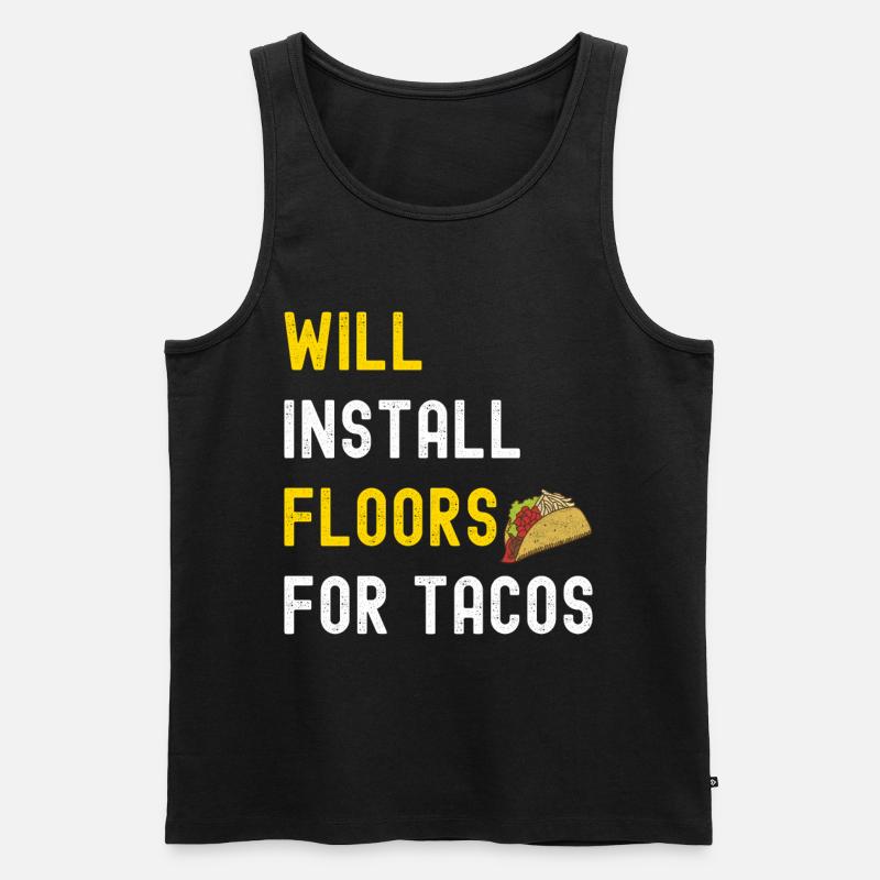 Tiler Floor Layer - Men's Premium Organic Tank Top - black