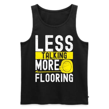 Tiler Floor Layer - Men's Premium Organic Tank Top - black - Front - AI Model Male 178 light (178cm)