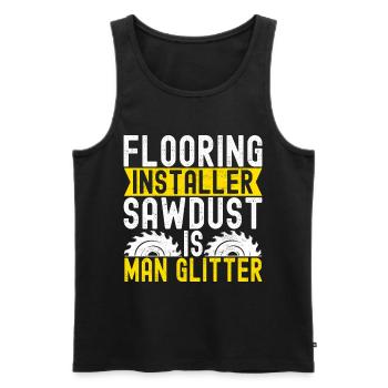 liesenleger floor layer - Men's Premium Organic Tank Top - black - Front - AI Model Male 178 light (178cm)