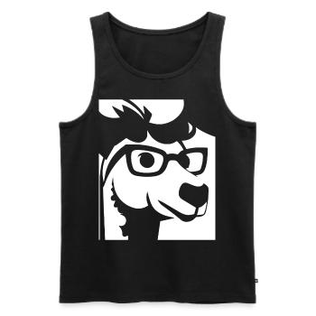 Lustiges Alpaka mit Sonnenbrille Coole Alpakas - Männer Premium Bio Tank Top - Schwarz - Vorne - AI Model Male 178 light (178cm)