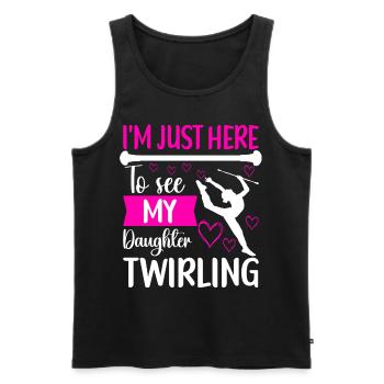 Majorette Gymnastique Majorettes Bâton Twirling - Débardeur bio Premium Homme - noir - Devant - Michal (187cm)