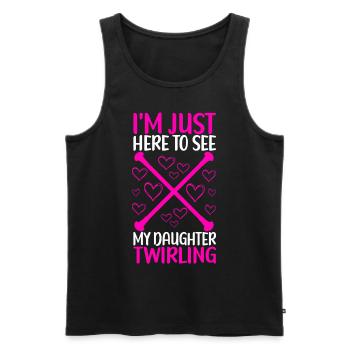 Majorette Gymnastique Majorettes Bâton Twirling - Débardeur bio Premium Homme - noir - Devant - Michal (187cm)