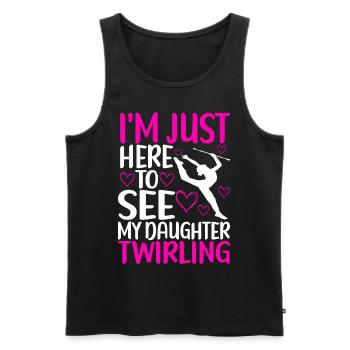 Majorette Gymnastique Majorettes Bâton Twirling - Débardeur bio Premium Homme - noir - Devant - Michal (187cm)