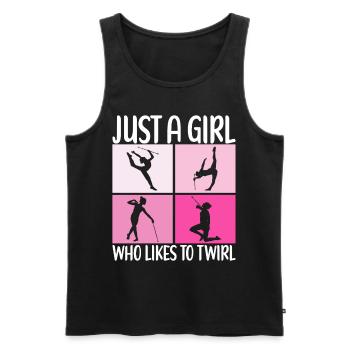 Majorette Gymnastique Majorettes Bâton Twirling - Débardeur bio Premium Homme - noir - Devant - Michal (187cm)